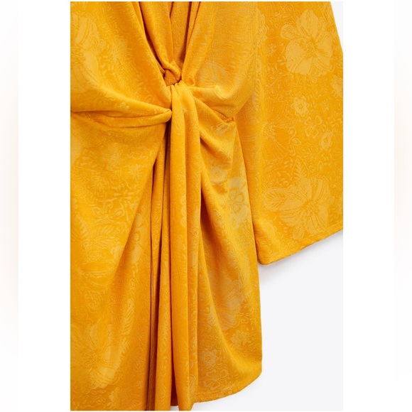 Zara Jacquard Knotted Mini Dress NWT - Picture 17 of 17